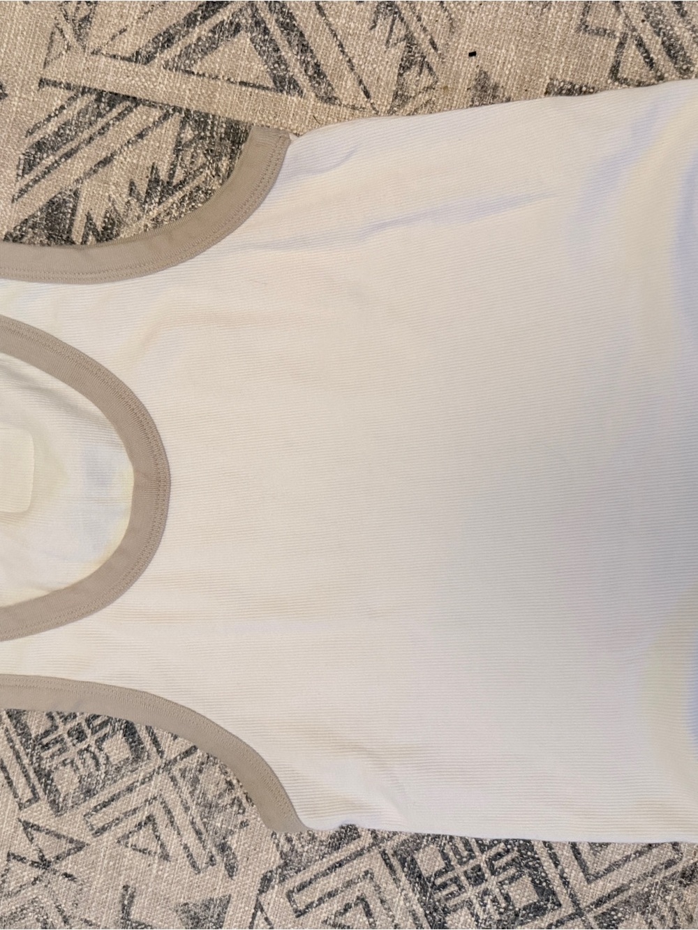 Rare Daily Drills Ribbed Tank Top - White & Congress - Picture 2 of 4